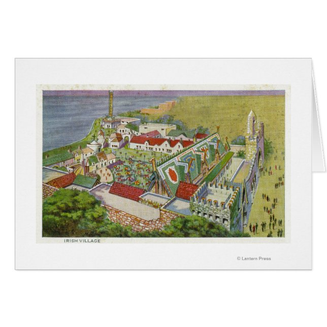 Uitzicht van het Ierse dorp (Voorkant Horizontaal)