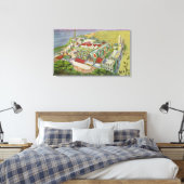 Uitzicht van het Ierse dorp Canvas Afdruk (Insitu (Slaapkamer))