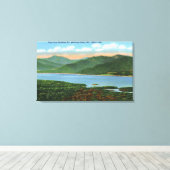 Uitzicht van het Indische meer en het Snowy-geberg Canvas Afdruk (Insitu (Houten vloer))