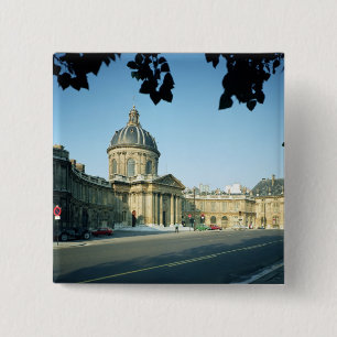 Uitzicht van het Institut de France van de Quai Vierkante Button 5,1 Cm