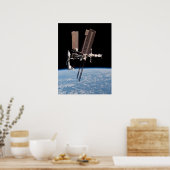 Uitzicht van het internationale ruimtestation en h poster (Keuken)