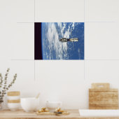 Uitzicht van het internationale ruimtestation van  poster (Keuken)