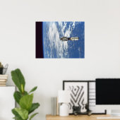 Uitzicht van het internationale ruimtestation van  poster (Thuiskantoor)