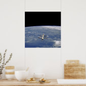 Uitzicht van het internationale ruimtestation van  poster (Keuken)
