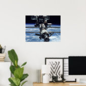 Uitzicht van het internationale ruimtestation van  poster (Thuiskantoor)