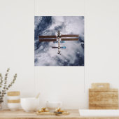 Uitzicht van het internationale ruimtestation van poster (Keuken)