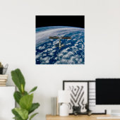 Uitzicht van het internationale ruimtestation van  poster (Thuiskantoor)