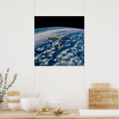 Uitzicht van het internationale ruimtestation van  poster (Keuken)