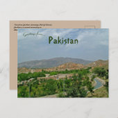 Uitzicht van het Jaulian klooster in Pakistan Briefkaart (Voorkant / Achterkant)