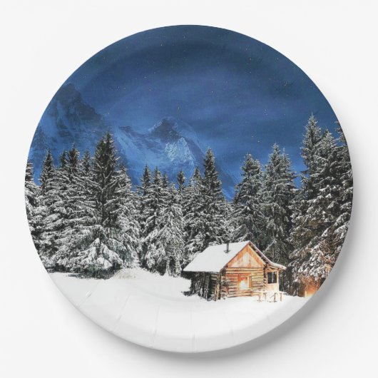 Uitzicht van het kajuitgebergte papieren bordje (Voorkant)