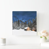 Uitzicht van het kajuitgebergte vierkante klok (Huis)