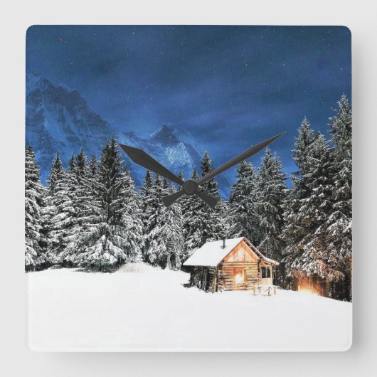 Uitzicht van het kajuitgebergte vierkante klok (Voorkant)