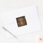 Uitzicht van het kapel en het hoge teer vierkante sticker (Envelop)