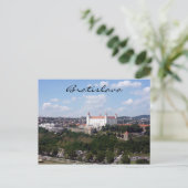 uitzicht van het kasteel bratislava briefkaart (Staand voorkant)