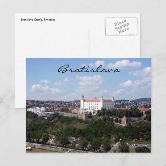 uitzicht van het kasteel bratislava briefkaart (Voorkant / Achterkant)