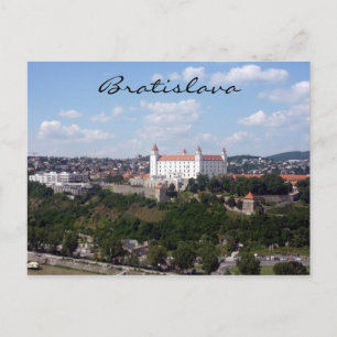 uitzicht van het kasteel bratislava briefkaart