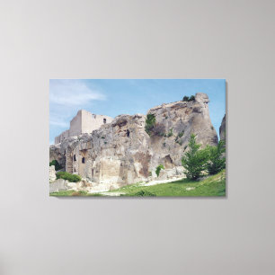 Uitzicht van het kasteel canvas afdruk