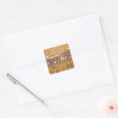 Uitzicht van het kasteel van Baynards Vierkante Sticker (Envelop)