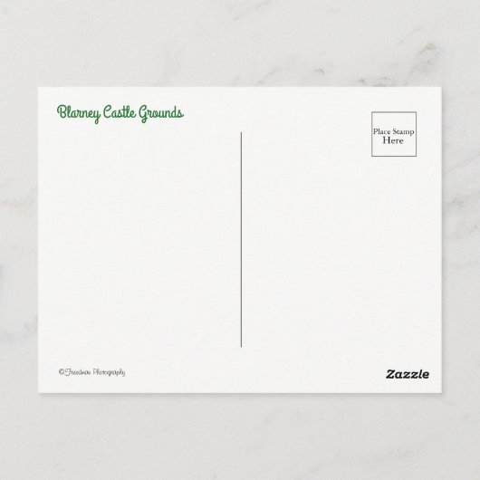 Uitzicht van het kasteel van Blarney Briefkaart (Achterkant)