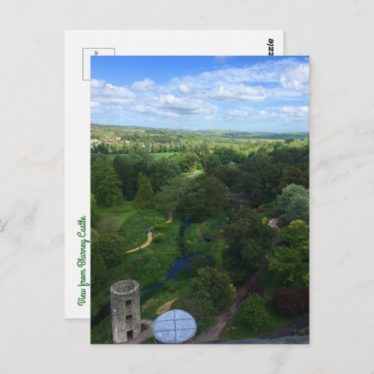Uitzicht van het kasteel van Blarney Briefkaart (Voorkant / Achterkant)