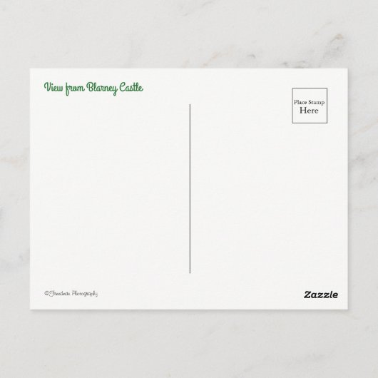 Uitzicht van het kasteel van Blarney Briefkaart (Achterkant)