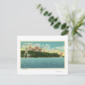 Uitzicht van het kasteel van Boldt Briefkaart (Staand voorkant)