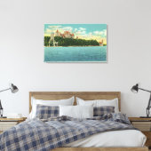 Uitzicht van het kasteel van Boldt Canvas Afdruk (Insitu (Slaapkamer))