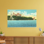 Uitzicht van het kasteel van Boldt Canvas Afdruk (Insitu (Woonkamer))