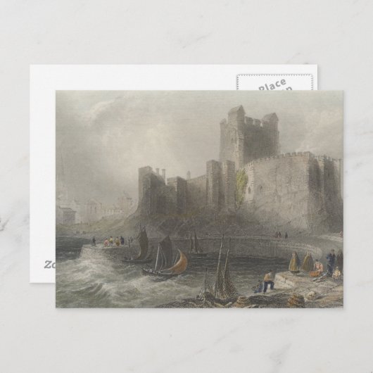 Uitzicht van het kasteel van Carrifergus Briefkaart (Voorkant / Achterkant)