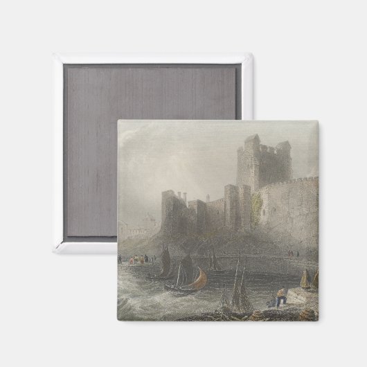 Uitzicht van het kasteel van Carrifergus Magneet (Voorkant / Achterkant)