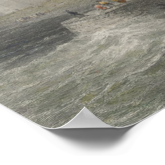 Uitzicht van het kasteel van Carrifergus Poster (Hoek)