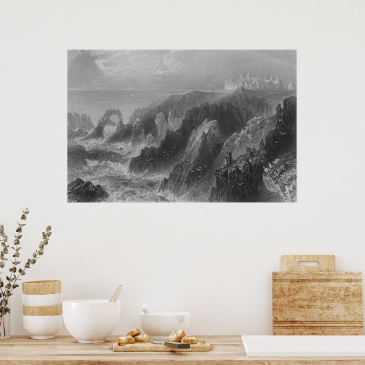 Uitzicht van het kasteel van Slaines, nabij Peterh Poster (Keuken)