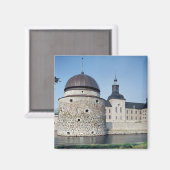 Uitzicht van het kasteel van Vadstena, ingebouwd i Magneet (Voorkant / Achterkant)