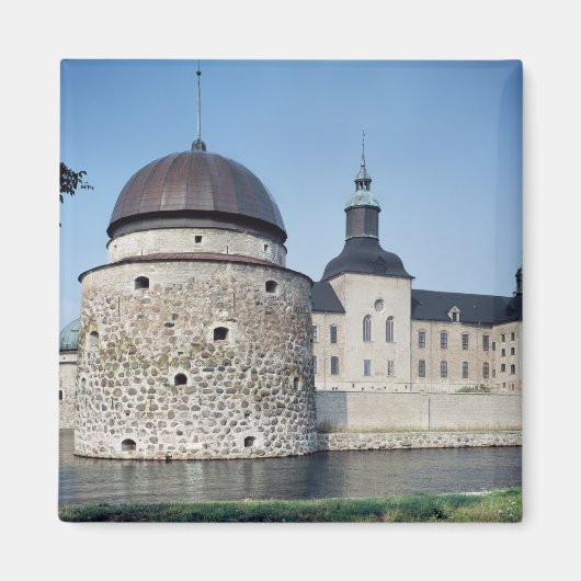 Uitzicht van het kasteel van Vadstena, ingebouwd i Magneet (Voorkant)