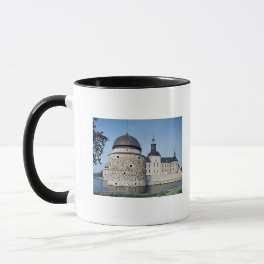Uitzicht van het kasteel van Vadstena, ingebouwd i Mok (Links)