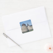 Uitzicht van het kasteel van Vadstena, ingebouwd i Vierkante Sticker (Envelop)