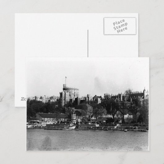 Uitzicht van het kasteel van Windsor, over de Thee Briefkaart (Voorkant / Achterkant)