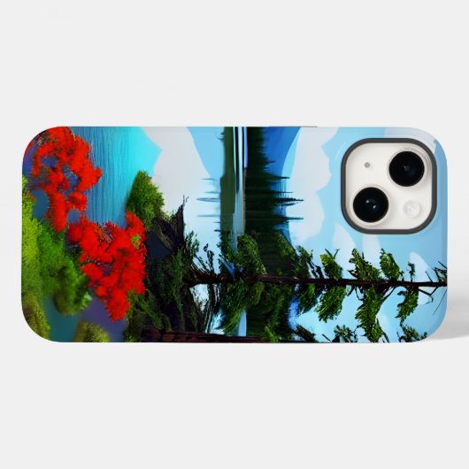 Uitzicht van het katoenlandmeer Case-Mate iPhone case (Achterkant (horizontaal))