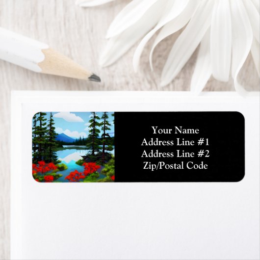 Uitzicht van het katoenlandmeer etiket (Insitu)