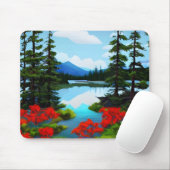 Uitzicht van het katoenlandmeer muismat (Met muis)