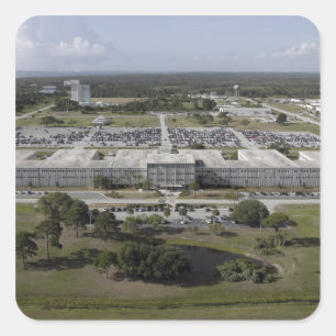 Uitzicht van het Kennedy Space Center Vierkante Sticker