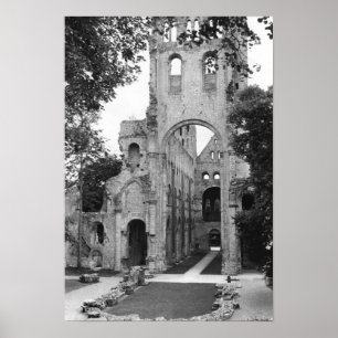 Uitzicht van het kerkinterieur, c.1052-67 poster