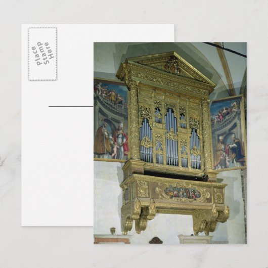 Uitzicht van het kerkorgaan, c.1590 briefkaart (Voorkant / Achterkant)