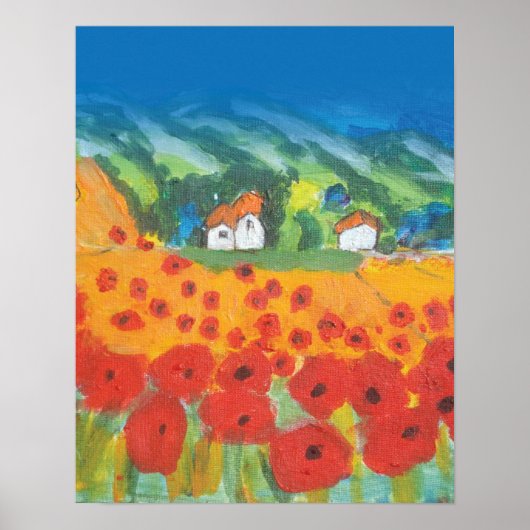 Uitzicht van het kind in het landschap poster (Voorkant)