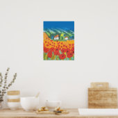 Uitzicht van het kind in het landschap poster (Keuken)