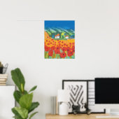 Uitzicht van het kind in het landschap poster (Thuiskantoor)