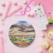 Uitzicht van het klooster Samye - Tibet, Azië Papieren Bordje (Feest)