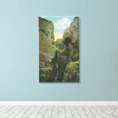 Uitzicht van het Knipsel van de Bald Canvas Afdruk (Insitu (Houten vloer))