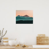 Uitzicht van het korstzonnegebergte // Oranje hemd Poster (Keuken)