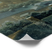 Uitzicht van het Kremlin in Moskou, jaren '40 Poster (Hoek)